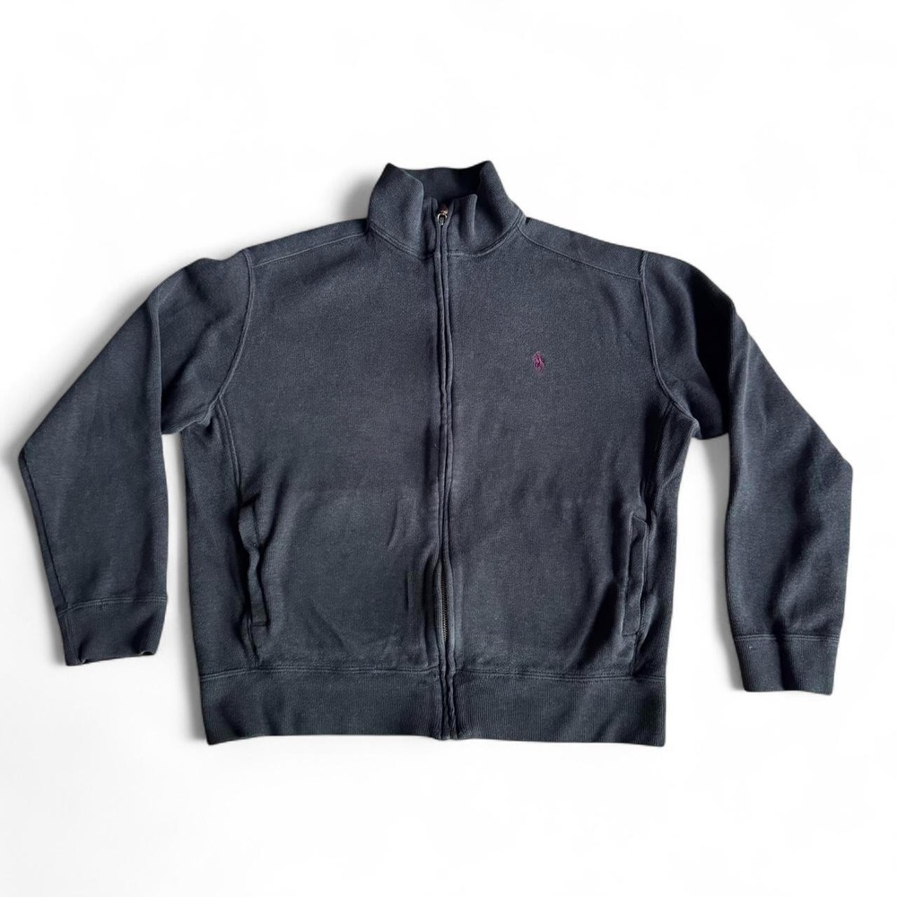 Polo Ralph Lauren Cotton Black Zip Up Jacket
